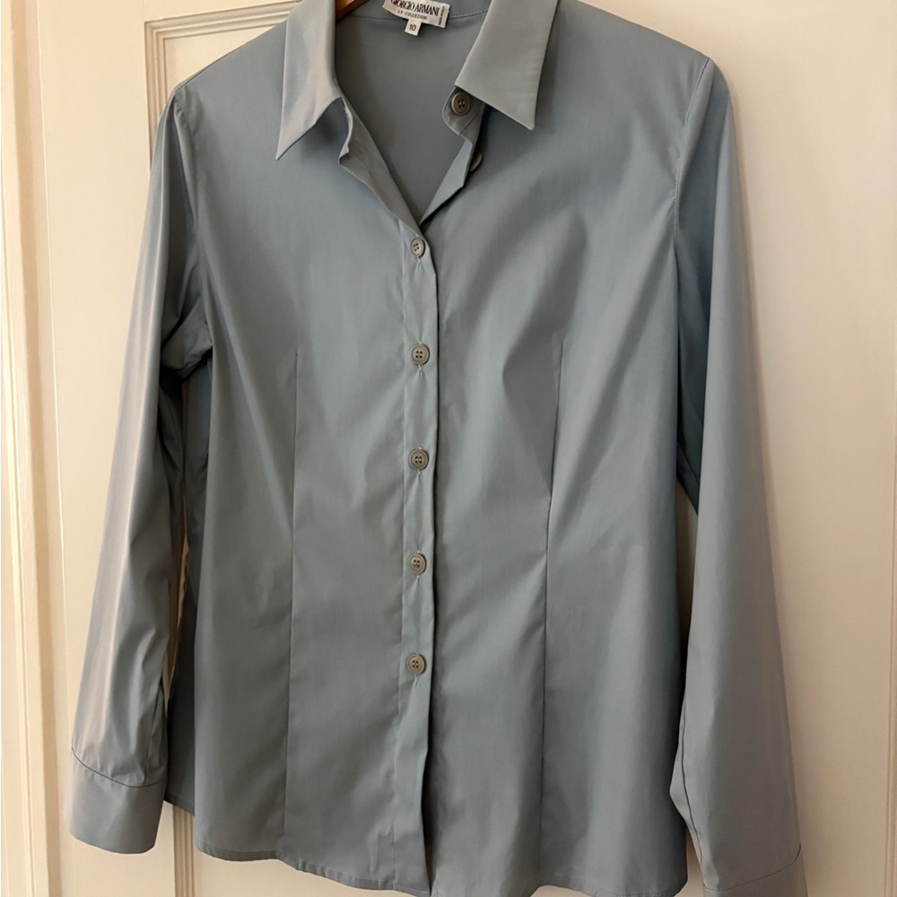 Giorgio Armani Vintage Blue Women’s Button Down Made in Italy
